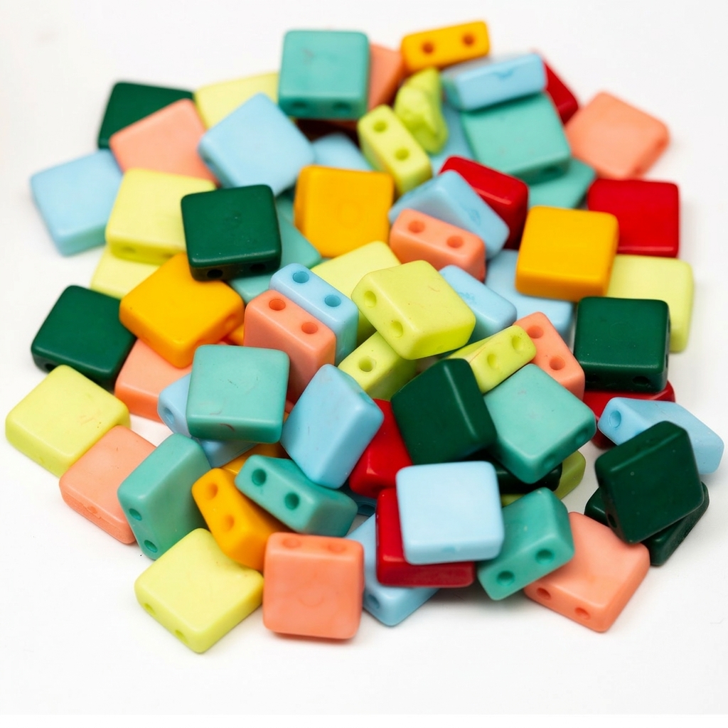 9*9mm large double hole dyeing mix (about 1750 pieces/catties)