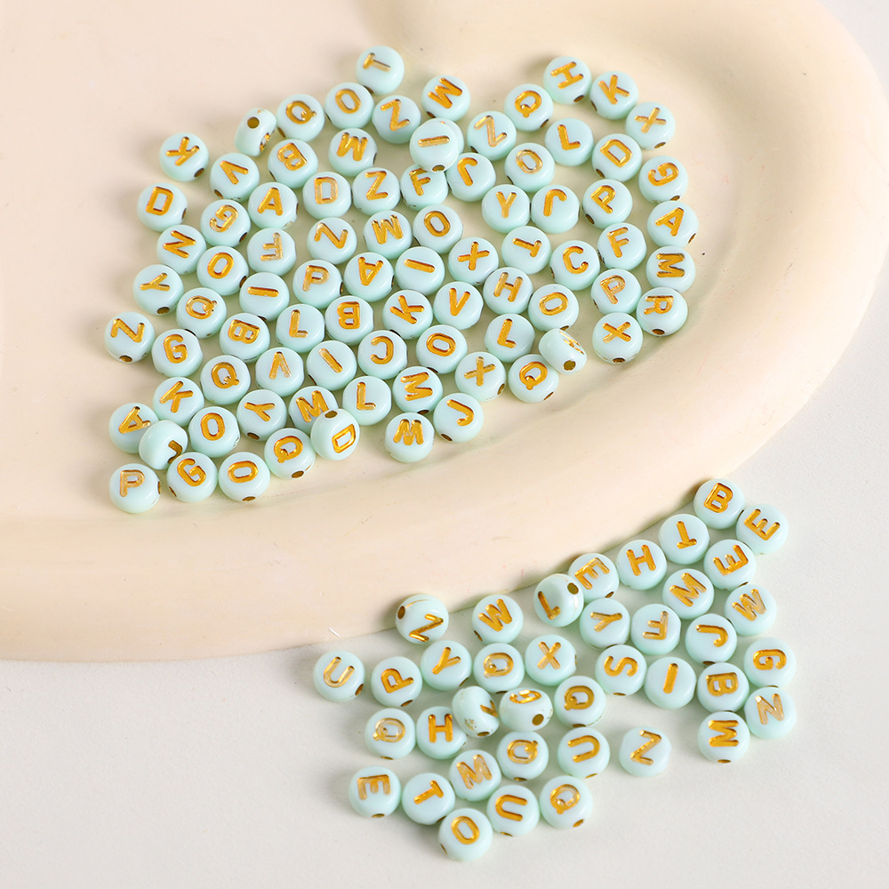 Light green with gold 001#