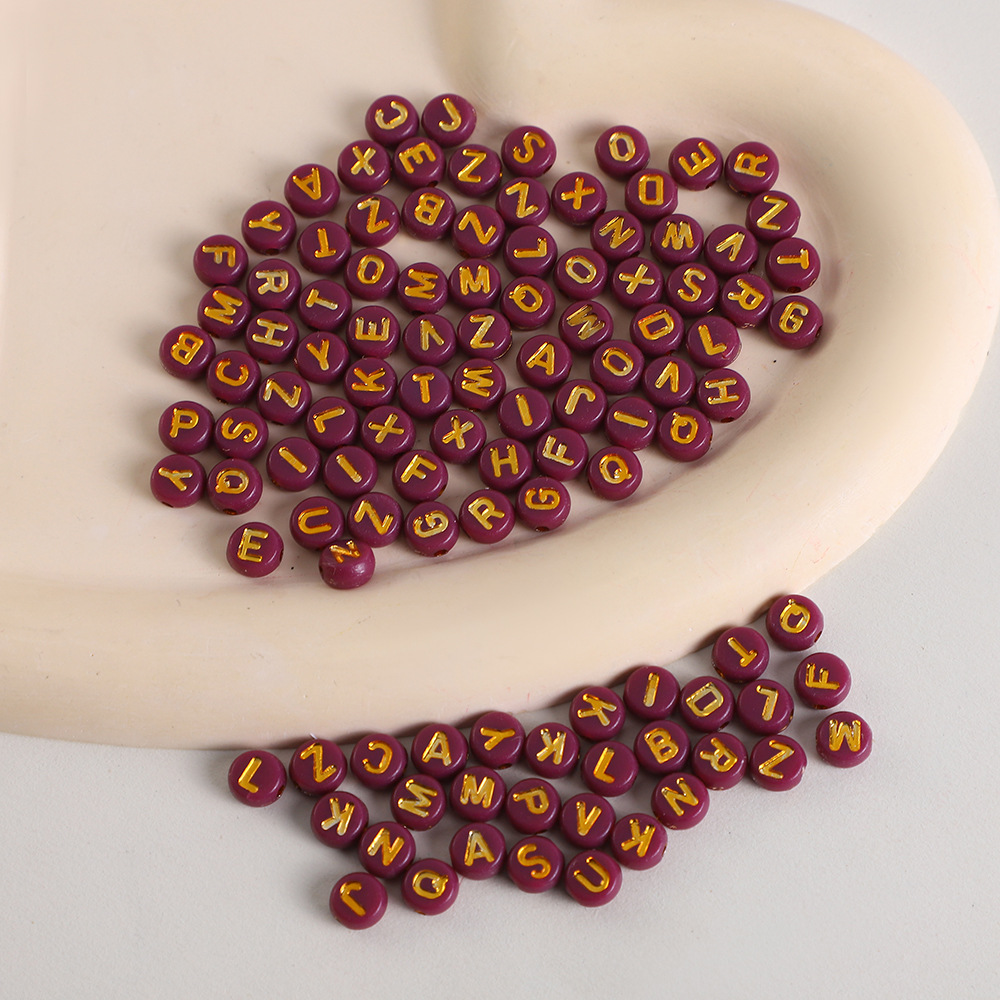 Burgundy with gold 004#