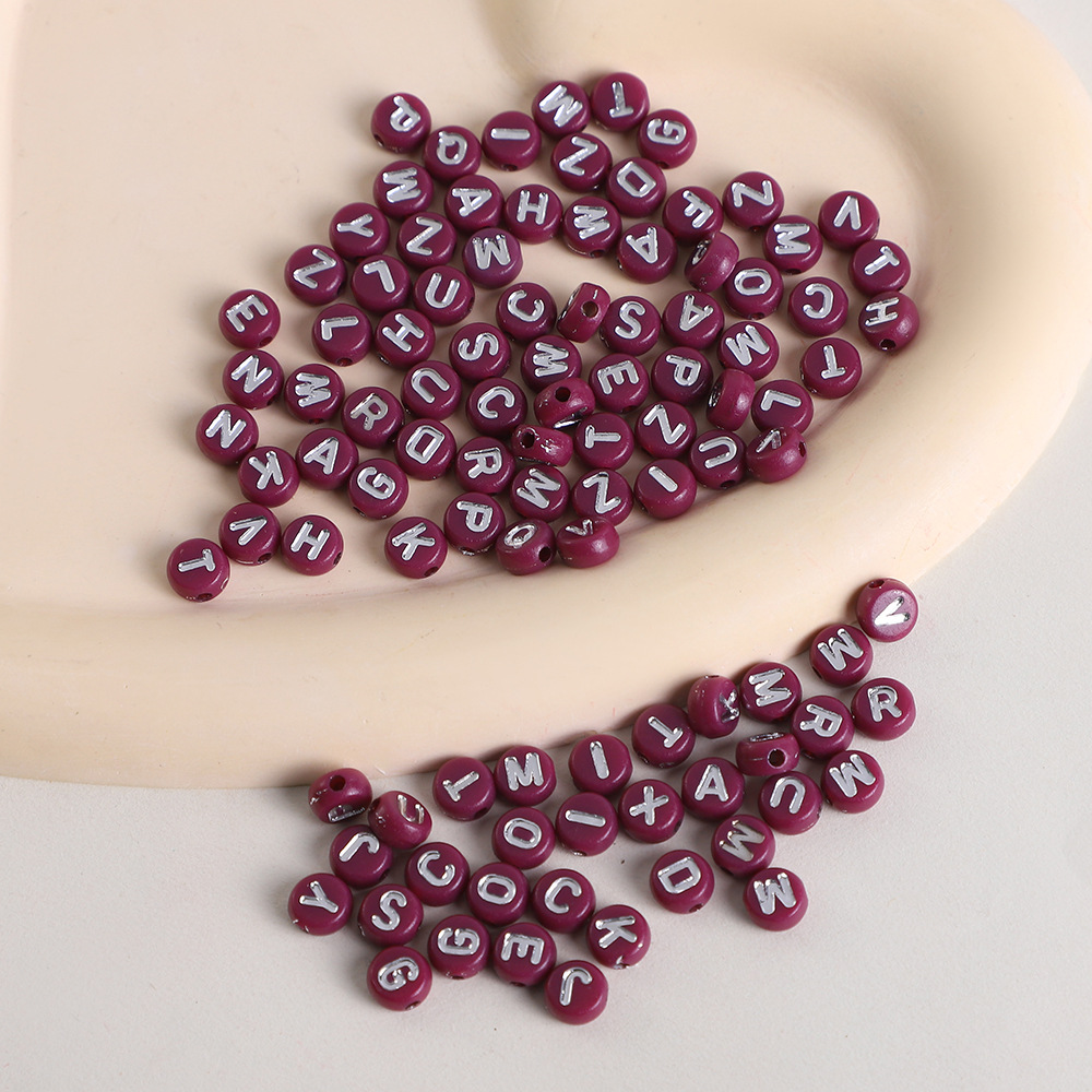 Burgundy with silver 004#