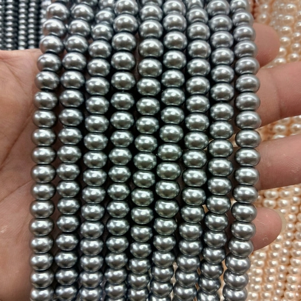 Silver gray imitation pearl