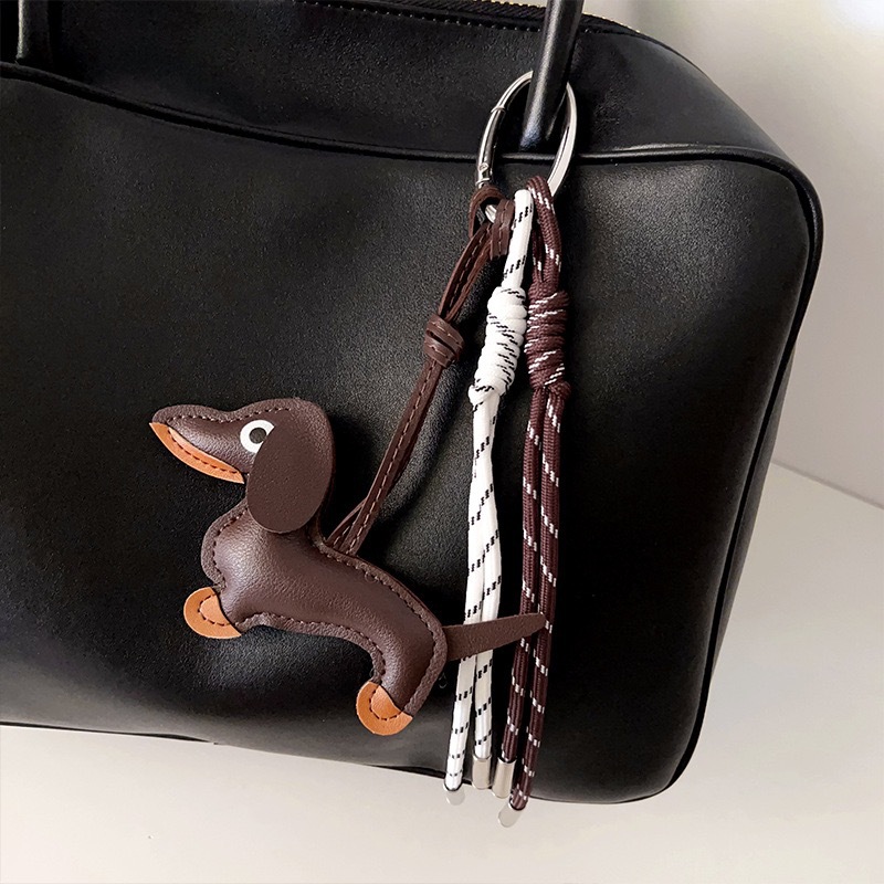 Coffee dachshund + lanyard + egg-shaped buckle
