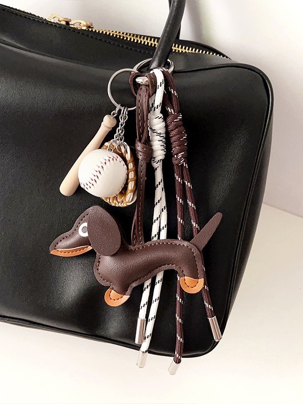 Coffee dachshund + baseball + lanyard