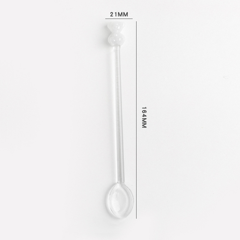 Bear spoon white jade