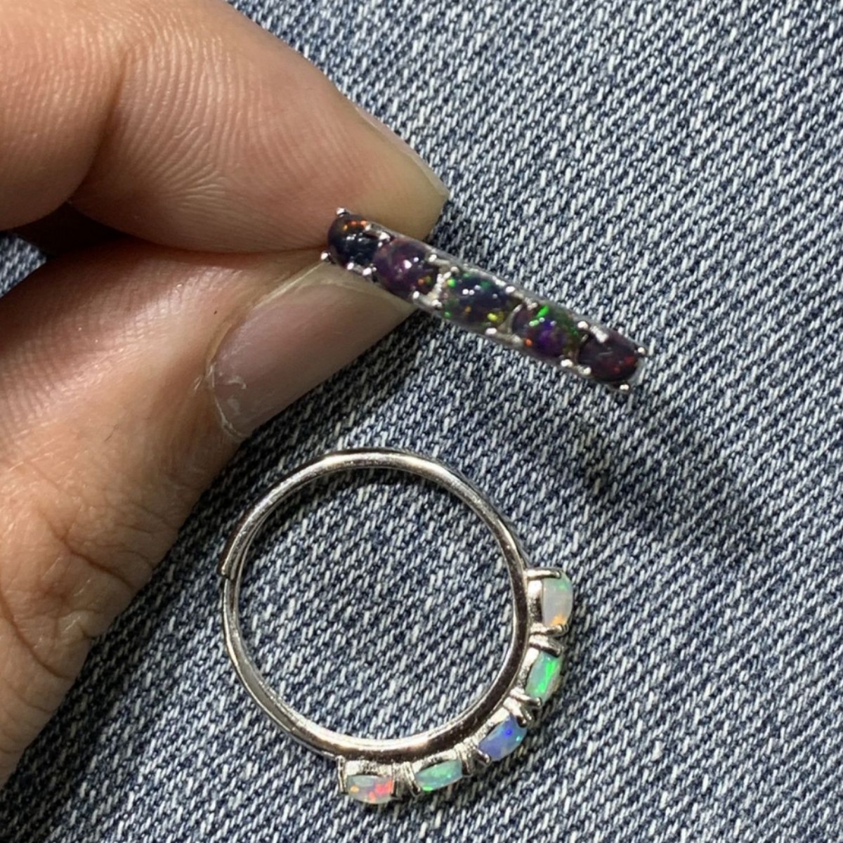 Black opal egg noodles are about 4x3mm