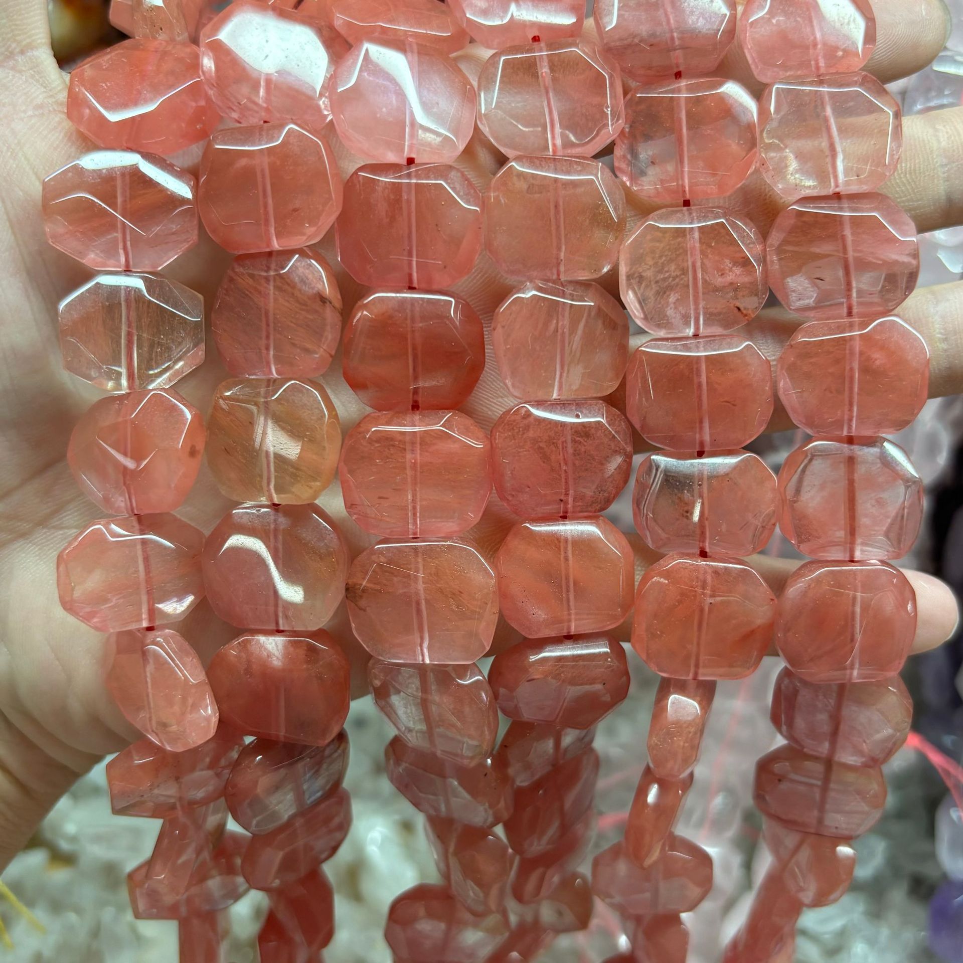 Cross hole watermelon red