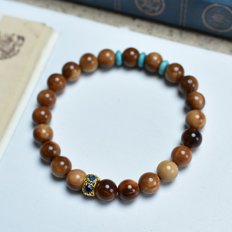 8mm bracelet with colorful rotating beads