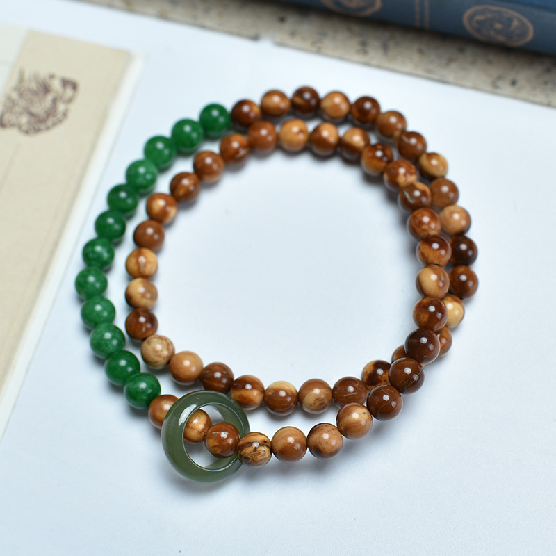 6mm green crystal double circle running ring model