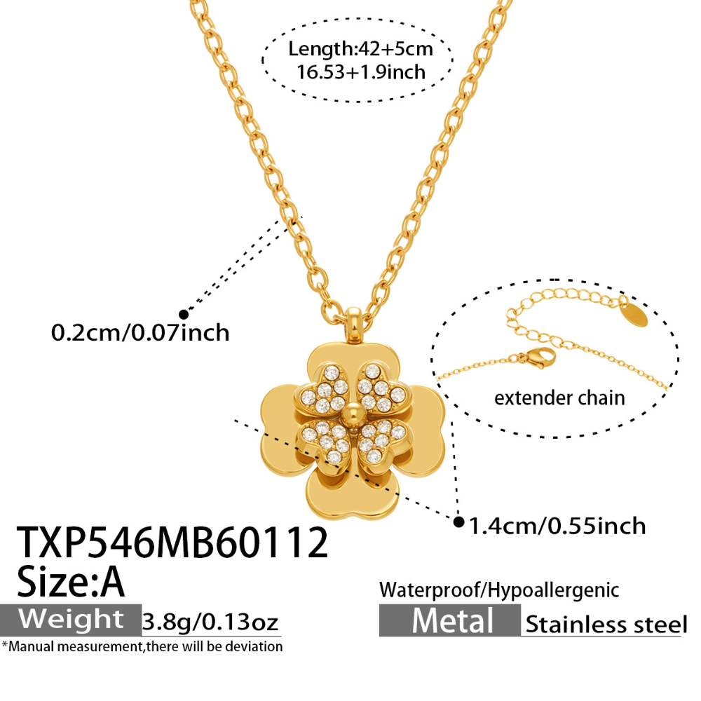TXP546-A Gold Necklace 42 plus 5cm