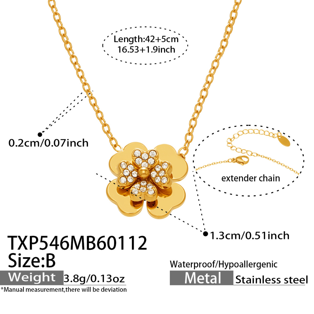 TXP546-B Gold Necklace 42 plus 5cm