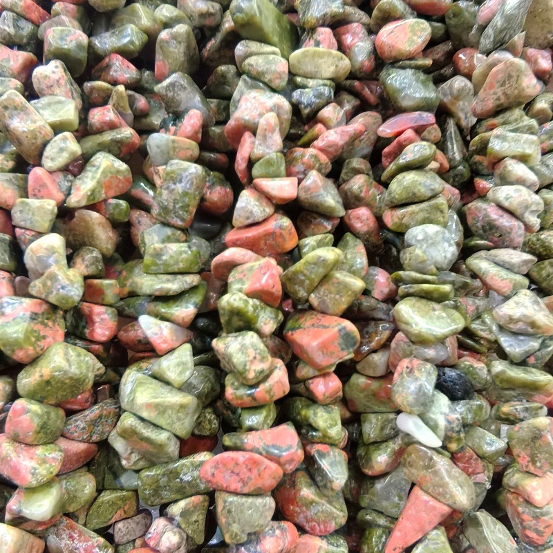 Natural flower green stone