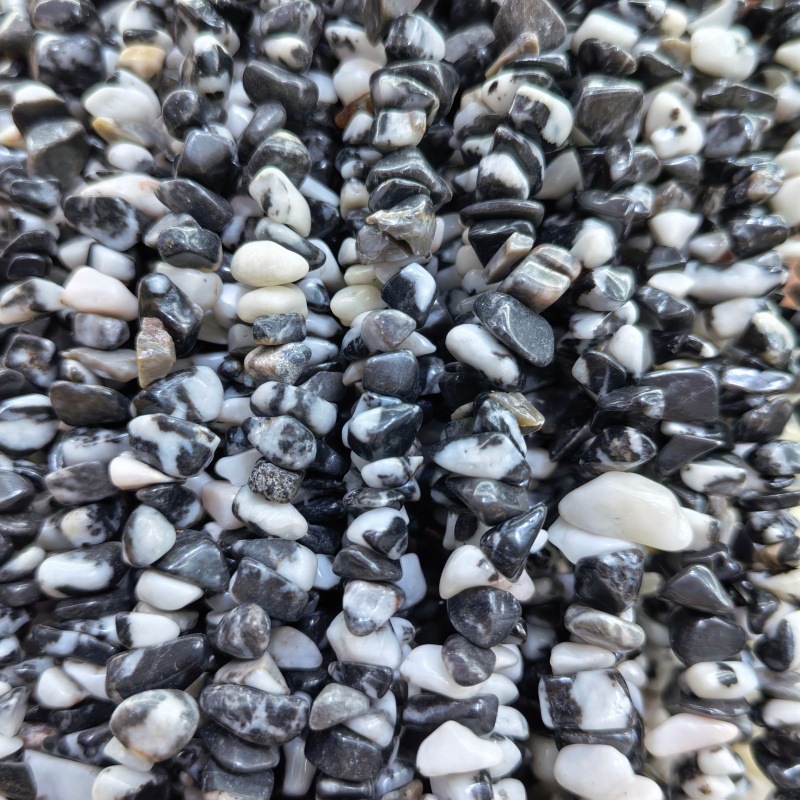 Natural black and white zebra stone