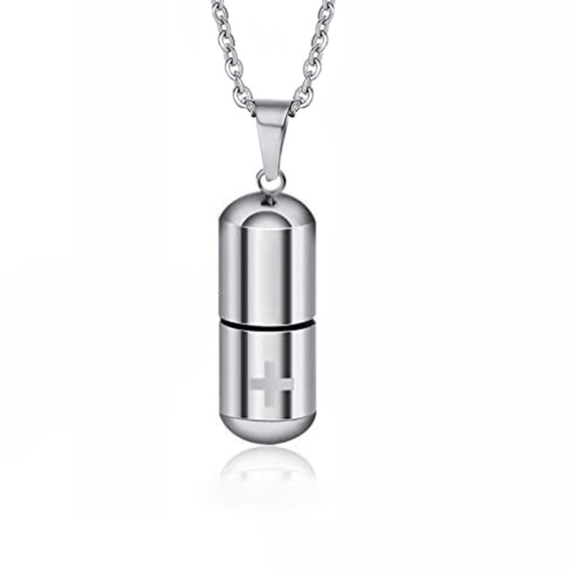 Silver-Pill Side Chain -20inch/50cm