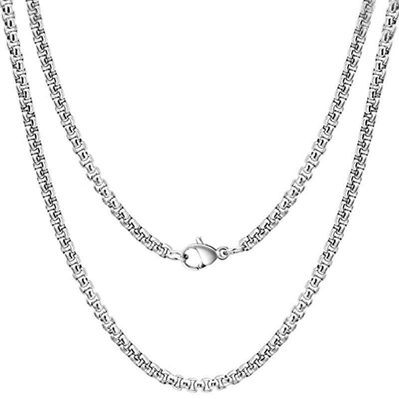 Silver-Pearl Chain -24inch/60cm