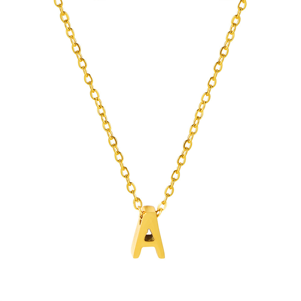 Fx431 [26 letter necklaces]-gold a