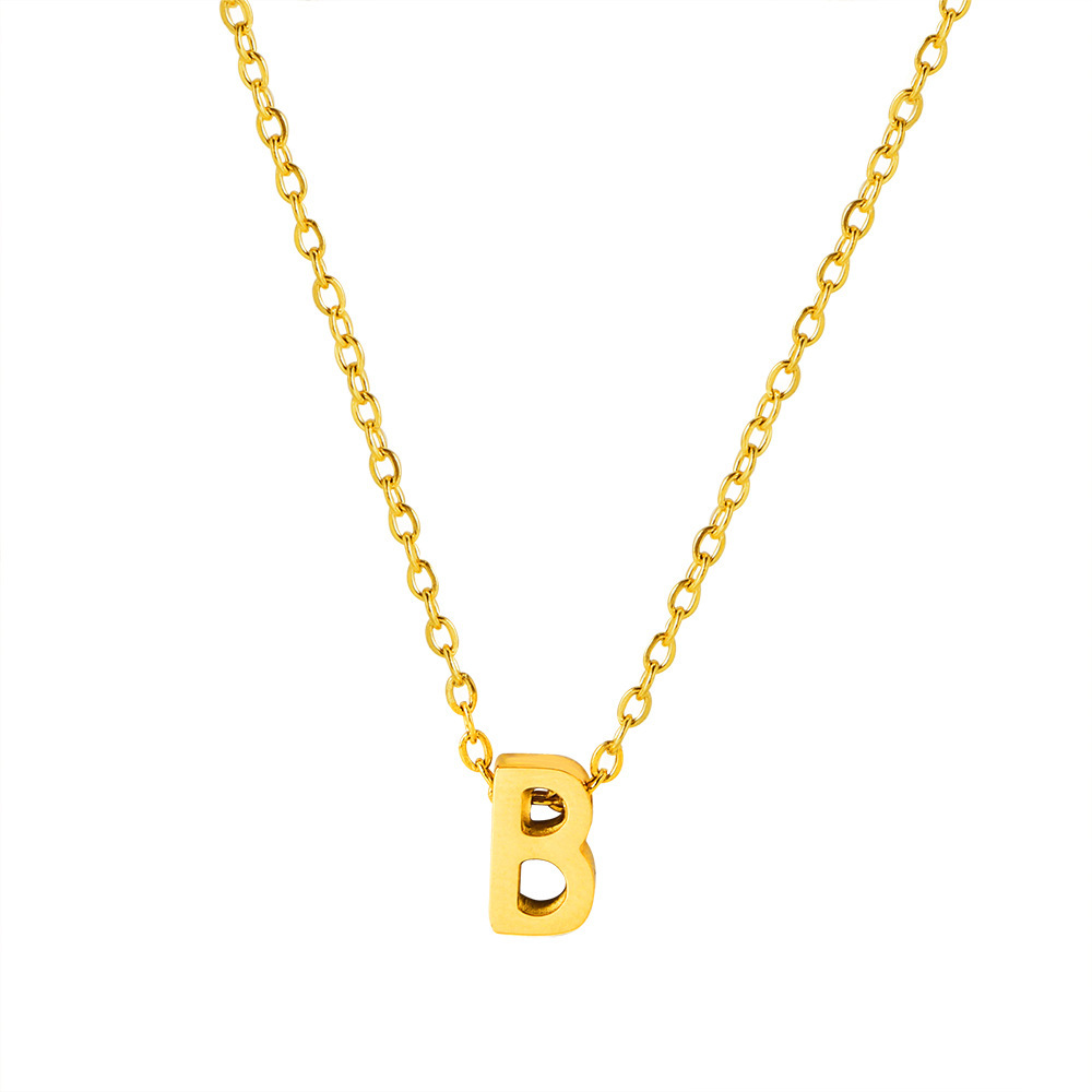 Fx431 [26 letter necklaces] gold b