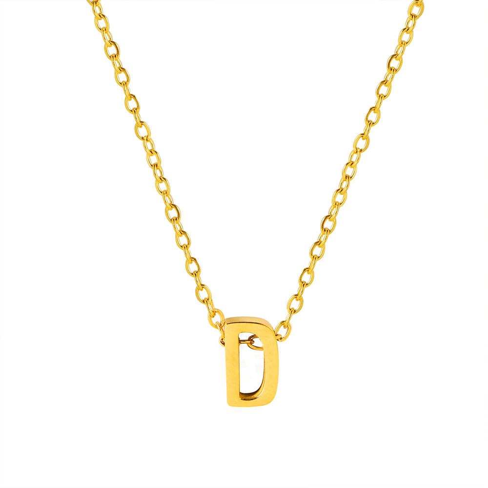Fx431 [26 letter necklaces] gold d