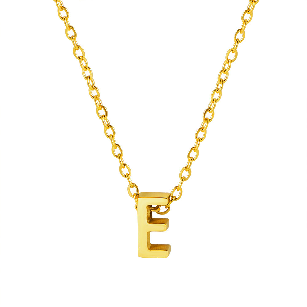 Fx431 [26 letter necklaces] gold e