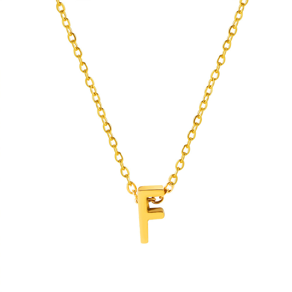 Fx431 [26 letter necklaces] gold f