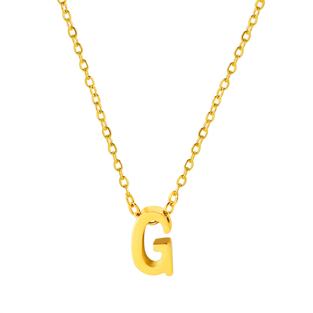Fx431 [26 letter necklaces] gold g