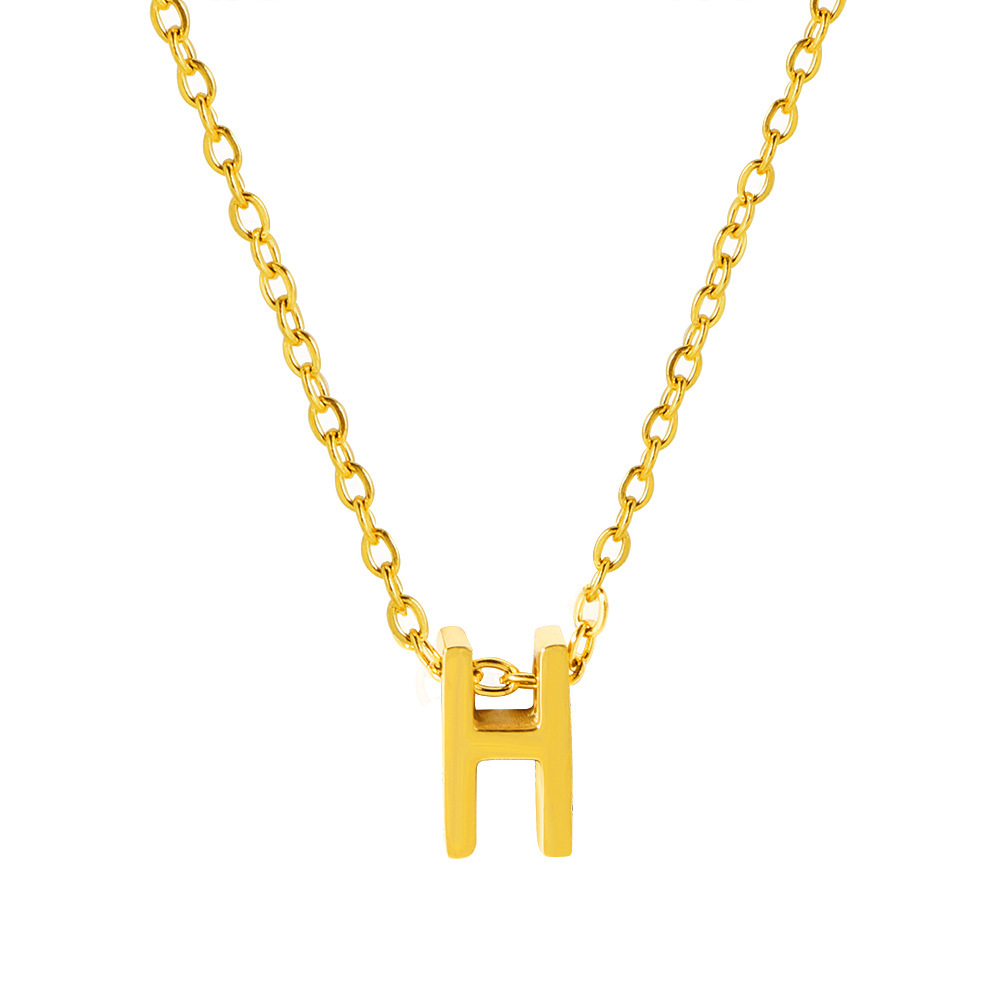 Fx431 [26 letter necklaces] gold h