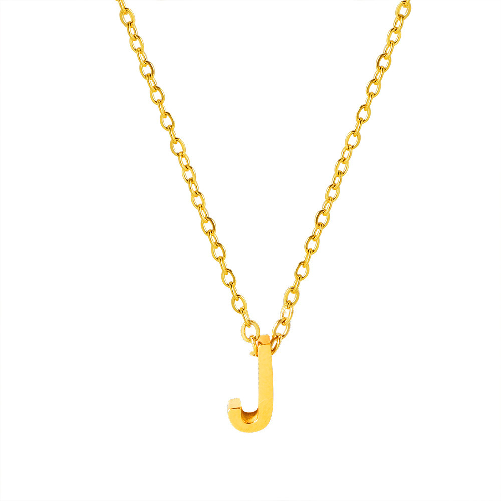 Fx431 [26 letter necklaces] gold j