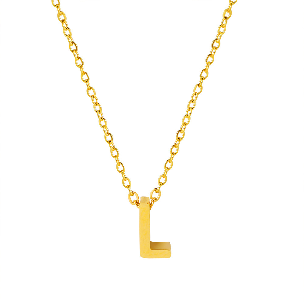Fx431 [26 letter necklaces] gold l