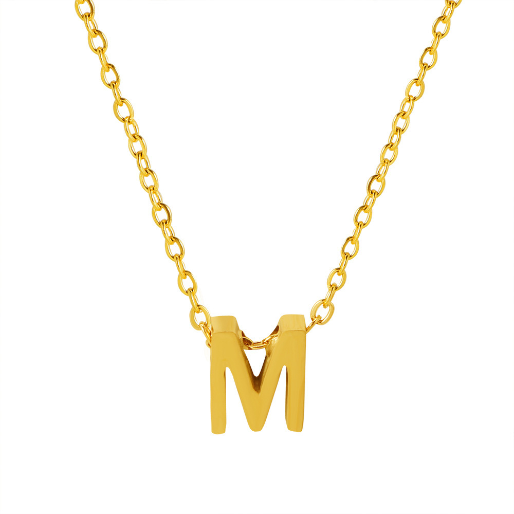 Fx431 [26 letter necklaces] gold m