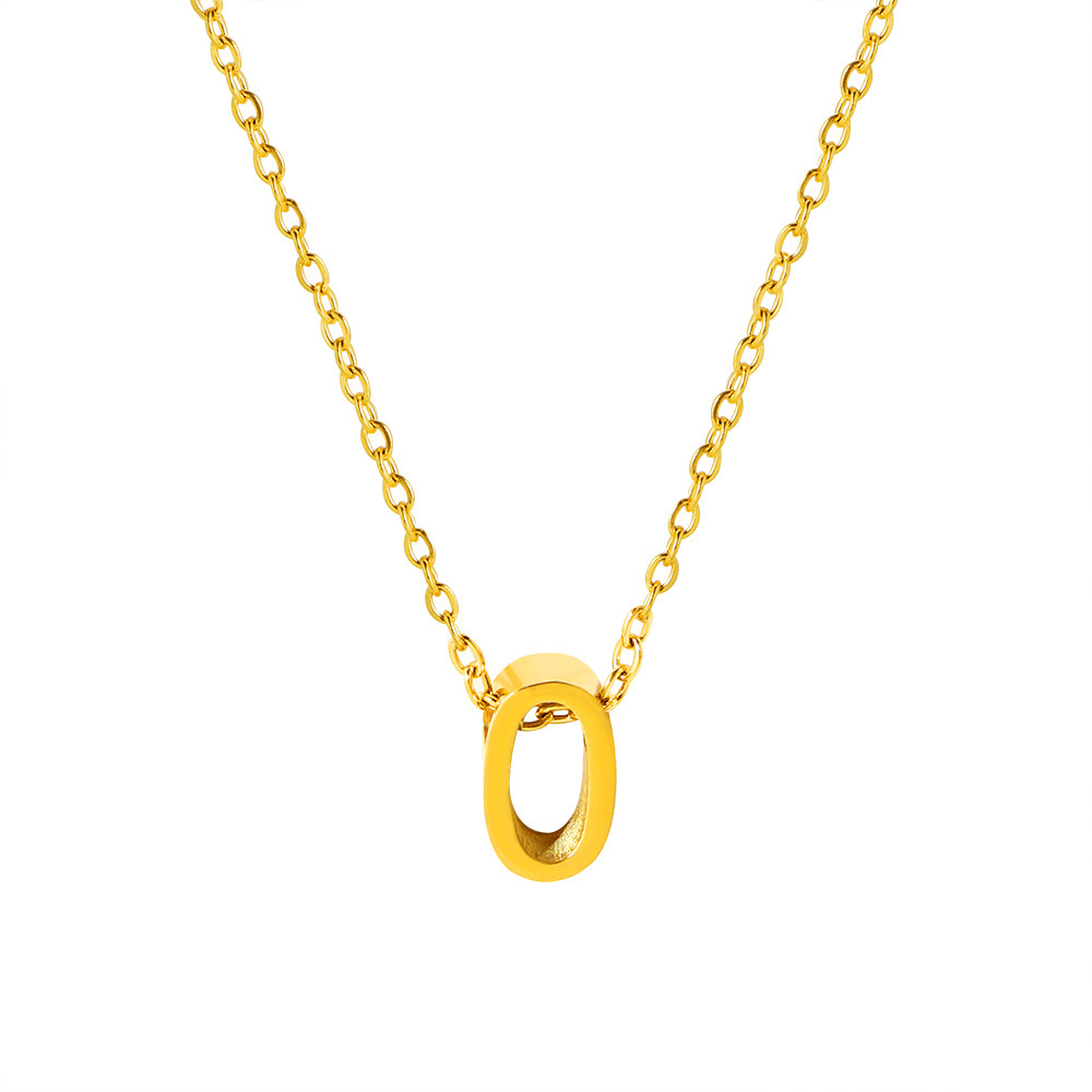 Fx431 [26 letter necklaces] gold o