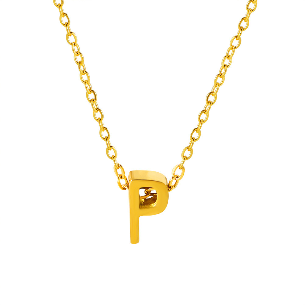 Fx431 [26 letter necklaces] gold p