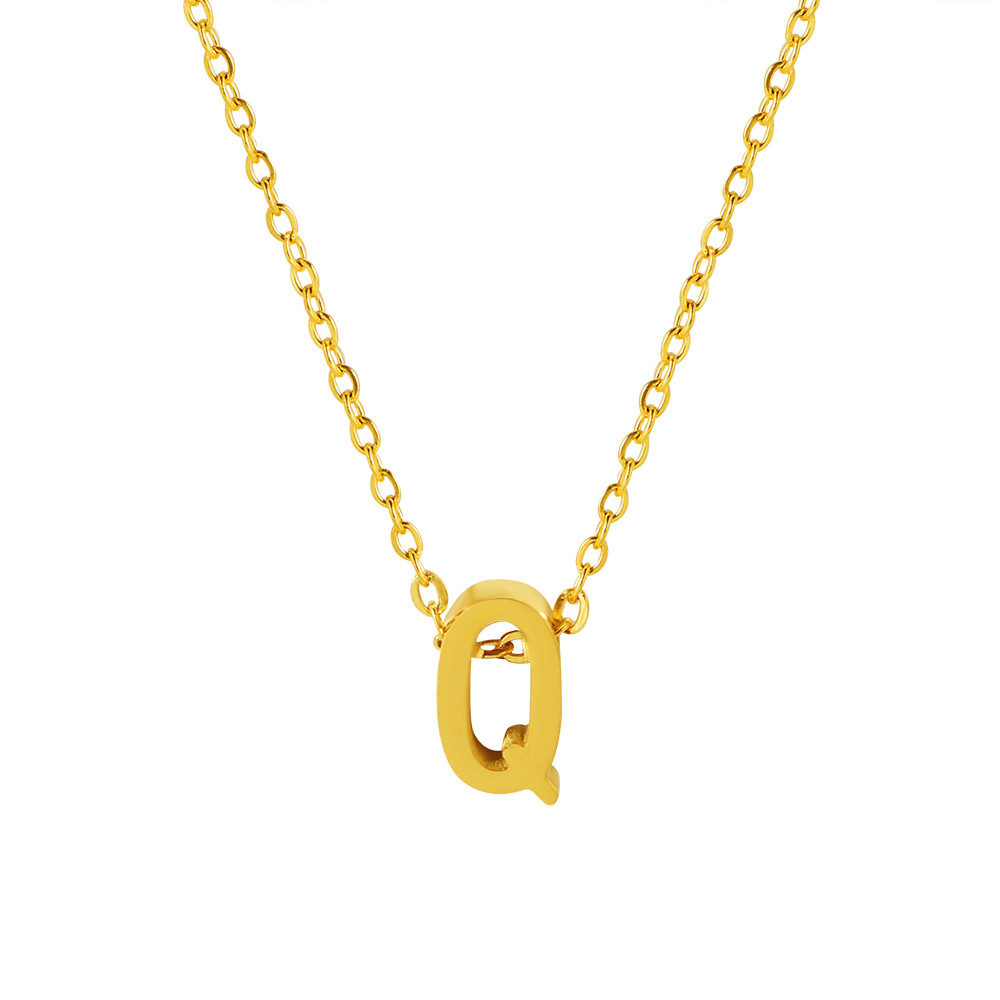 Fx431 [26 letter necklaces] gold q