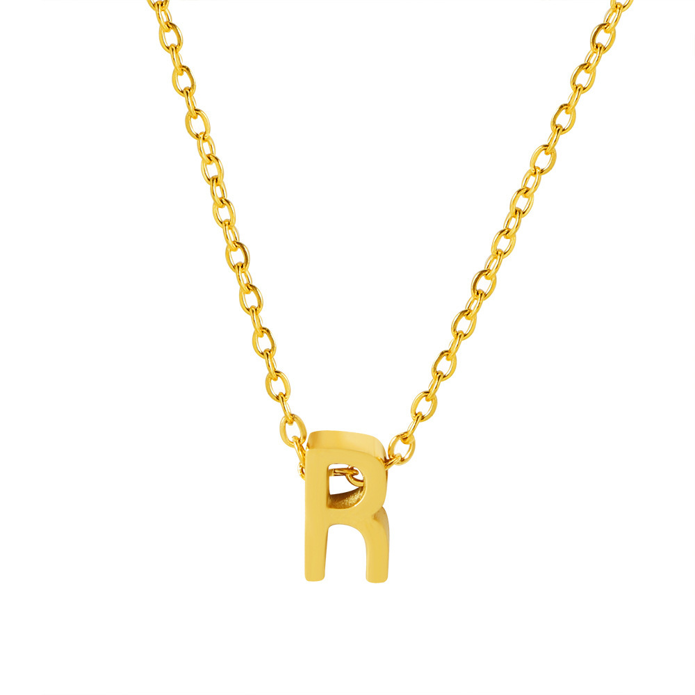 Fx431 [26 letter necklaces] gold r