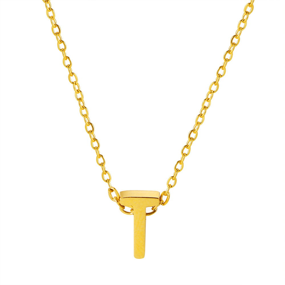 Fx431 [26 letter necklaces] gold t