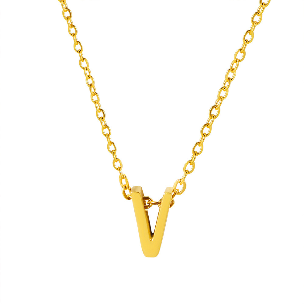 Fx431 [26 letter necklaces] gold v