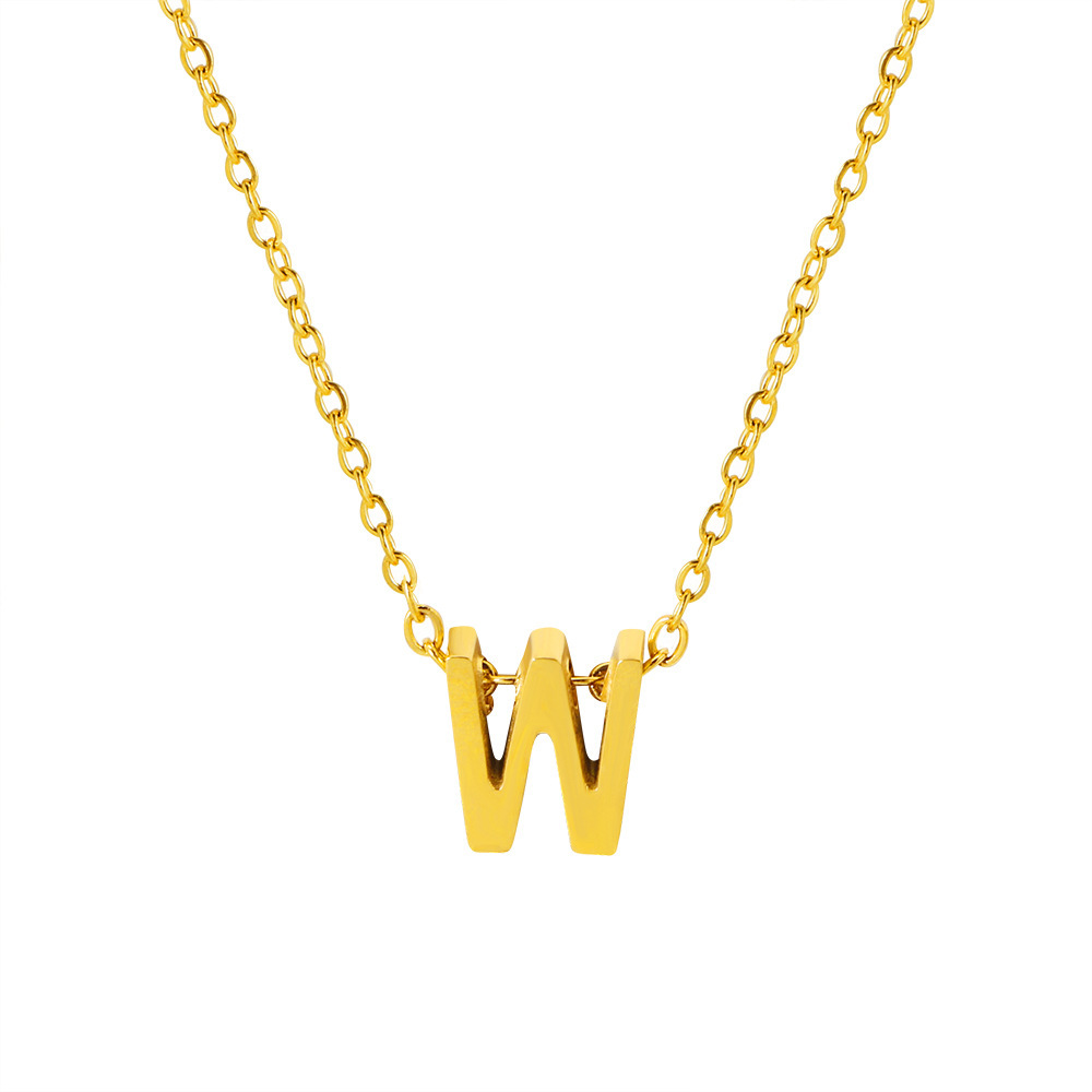 Fx431 [26 letter necklaces] gold w