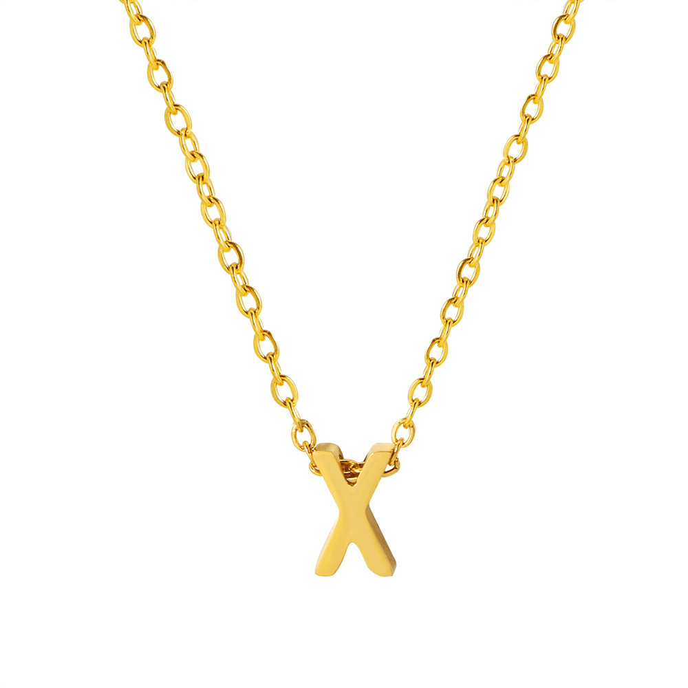Fx431 [26 letter necklaces] gold