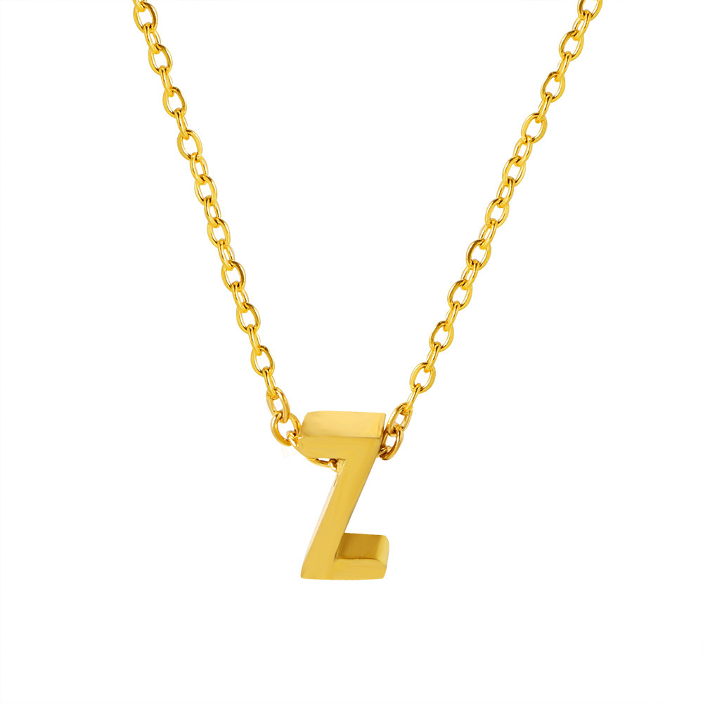 Fx431 [26 letter necklaces] gold z