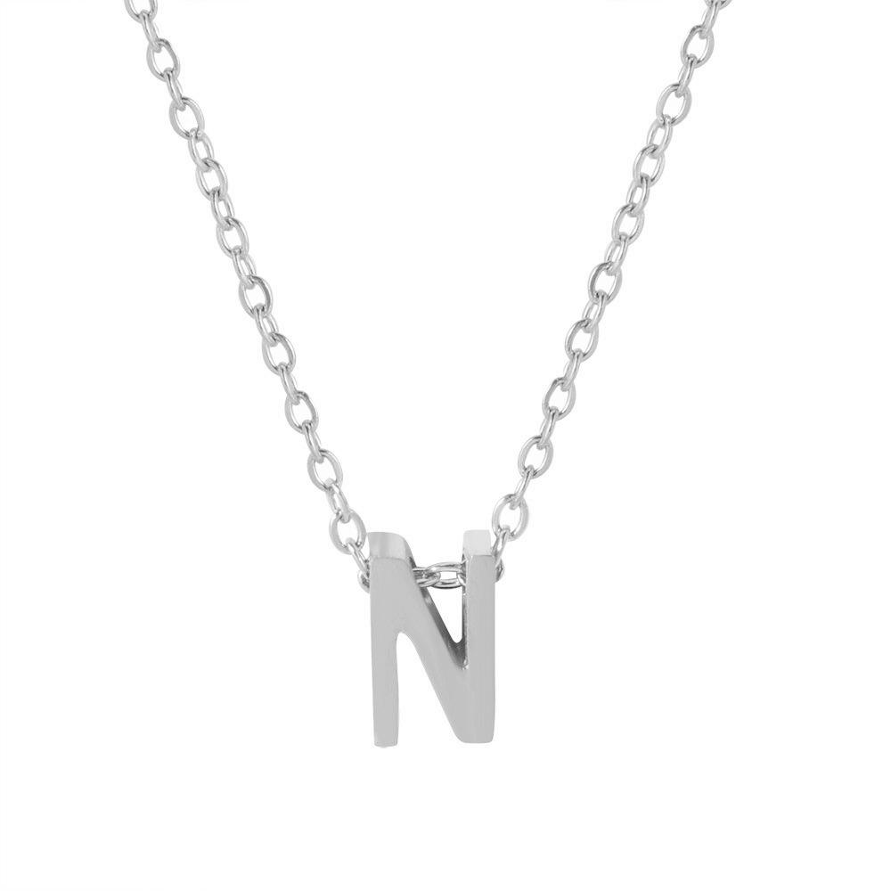 Fx431 [26 letter necklaces] steel n