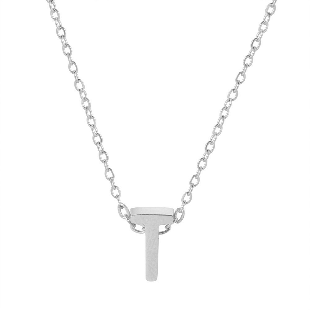 Fx431 [26 letter necklaces] steel t