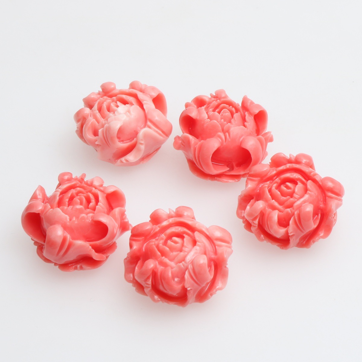 Watermelon red flat lotus 11.5*18mm