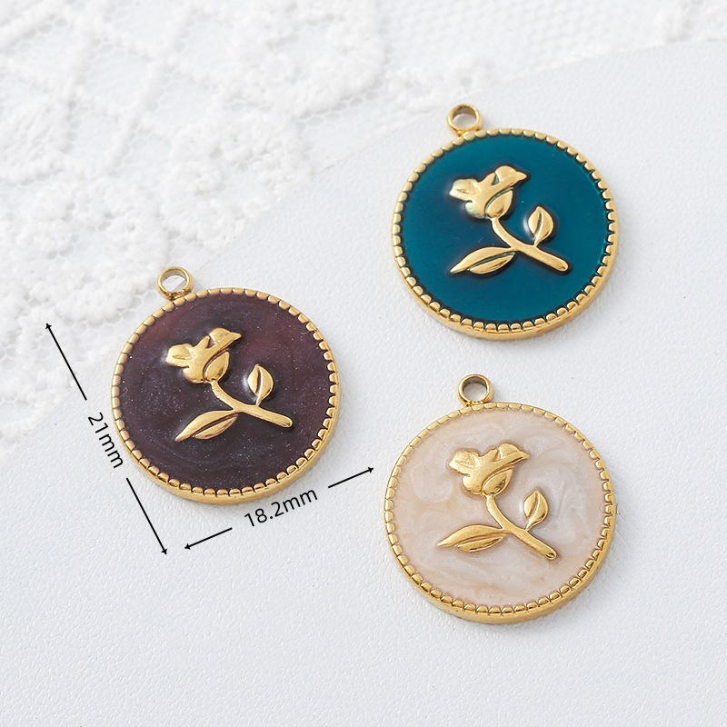 Round brand rose (dark coffee)