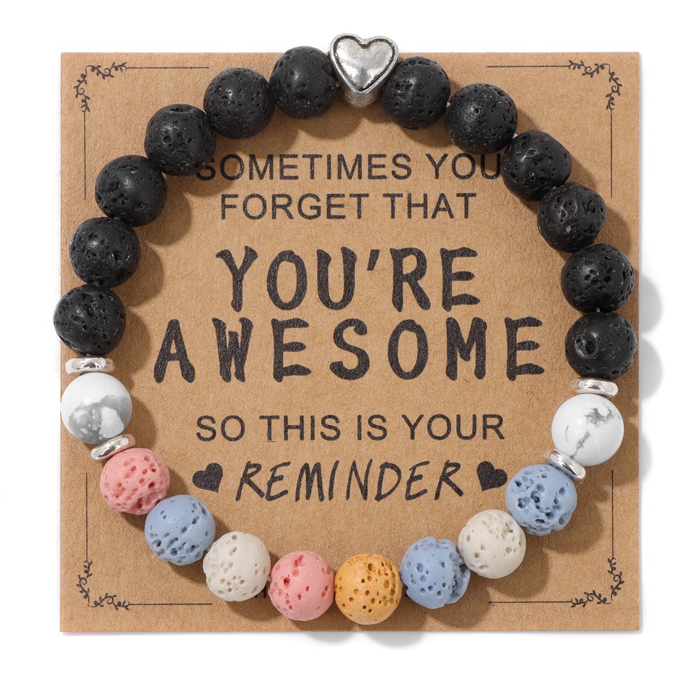 White pine   random mixed color volcanic stone