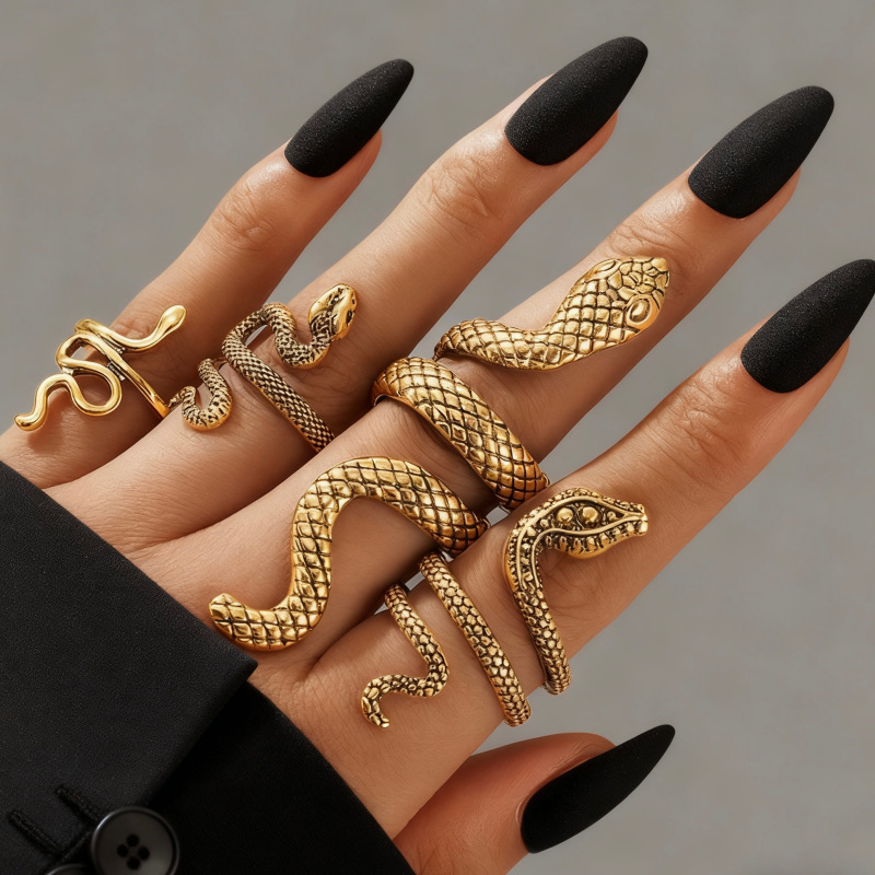Ancient gold snake 4-piece set