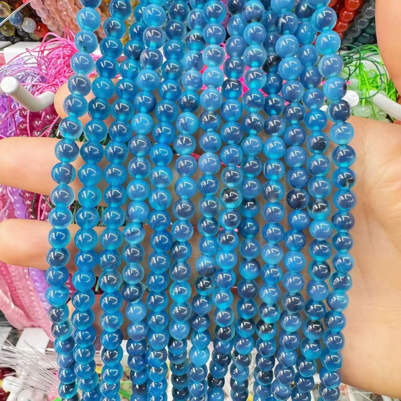 Blue sugar heart agate