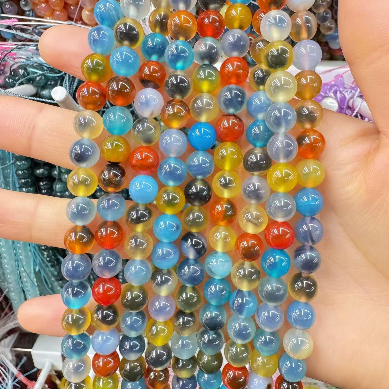 Colorful sugar heart agate