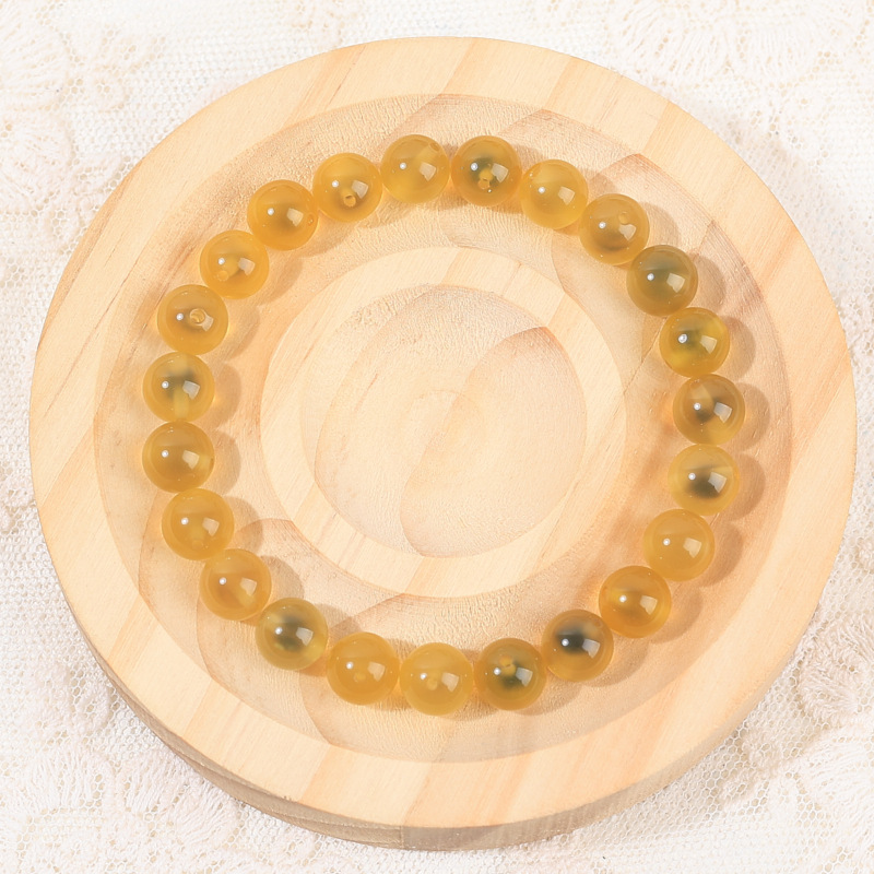 Sugar heart light yellow agate