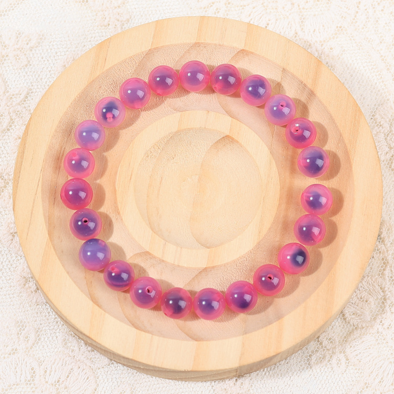 Sugar heart dark pink agate