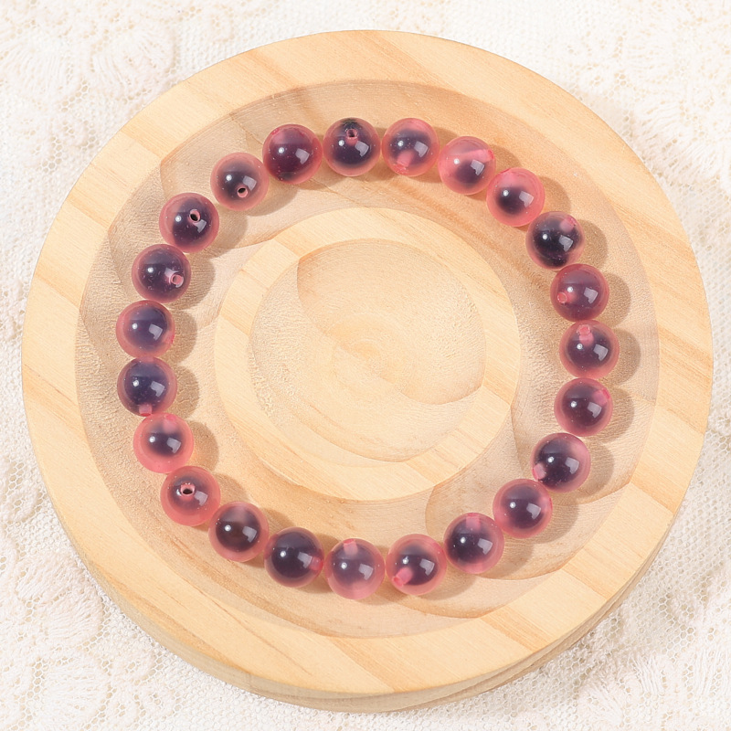 Sugar heart transparent pink agate