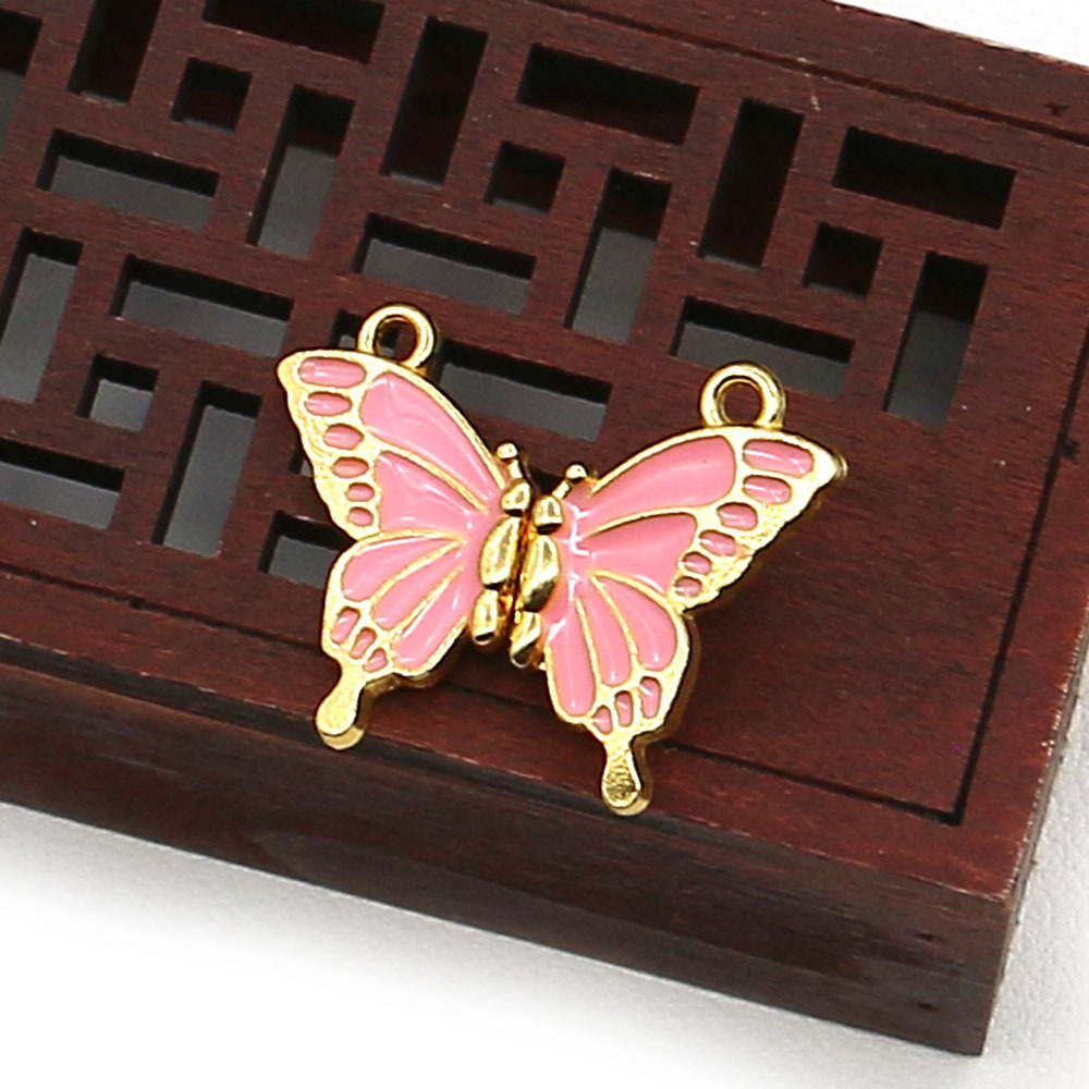 011 pink butterfly 23x30mm, 4g
