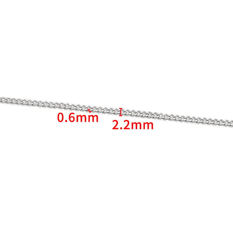 Steel color double-sided grinding chain 0.6x2.2mm